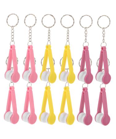 NOLITOY 12pcs Glasses Cleaning Wipe Key Fob Cleaning Brush Cleaner Eye Glasses Eyeglasses Cleaning Tool Portable Eyeglasses Wiper Glasses Cloth for Eyeglasses Wipers Metal Lens