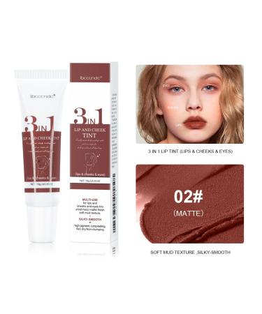 Ibcccndc 3-in-1 Cream Lip, Cheek, & Eye Stick - Waterproof & Long-Lasting Makeup for All Skin Tones (2) - Buy Online on GoSupps.com