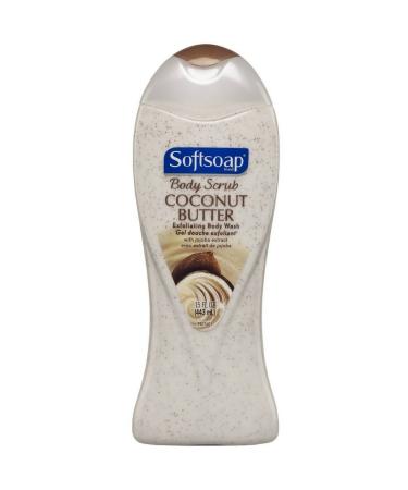 Softsoap Body Butter Coconut Scrub Body Buff Wash 15 Ounces Pack of 1