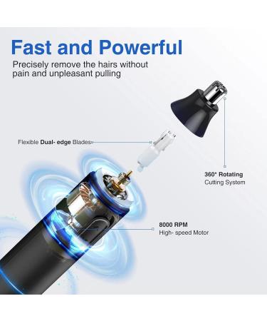 Ear and Nose Hair Trimmer Clipper - Electric Painless Nose Hair Trimmer for Men and Women Battery-Operated Trimmer with IPX7 Waterproof Dual Edge Blades for Easy Cleansing Black Small - Buy Online on GoSupps.com