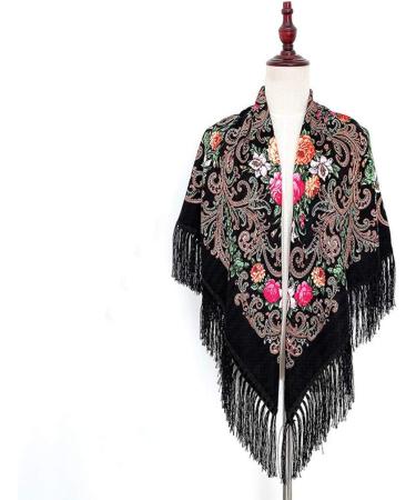 Triangular Womens Printed Neck Wrap Scarf | Multi-Purpose Loop Scarf with Button | Floral Poncho Cape - Colorful & Versatile Fashion Accessory - Buy Online on GoSupps.com