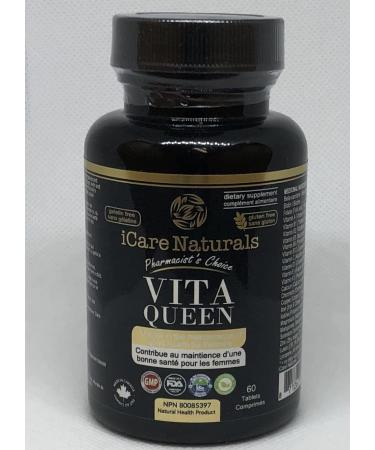 Multivitamins for Women - Halal | Gluten-Free | Vegetarian Friendly | Manufactured in Canada| GMP Certified | - Iron Vitamin D3 B Vitamins and Antioxidant Vitamins C and E - Nourish Hair Skin & Nails - 60 count - Buy Online on GoSupps.com