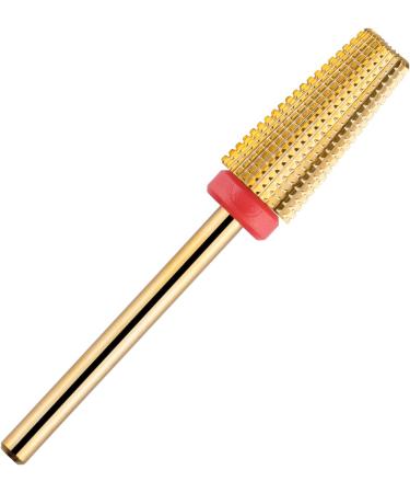BNG 5-in-1 Carbide Nail Drill Bit for Fast Acrylic & Hard Gel Removal - Tungsten Steel Manicure Pedicure Tool - Fine Gold - Buy Online on GoSupps.com