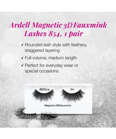 Ardell Magnetic Liner Kit 3D Faux Mink 854 | Magnetic Eyelashes & Eyeliner - Vegan Reusable No Glue Needed - Buy Online on GoSupps.com