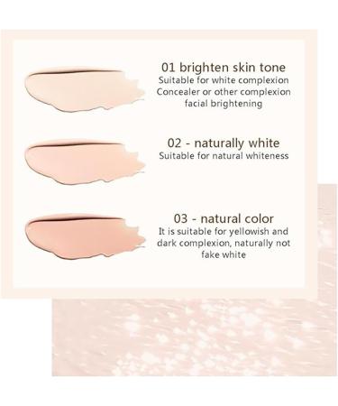 2 in 1 Liquid Foundation and Concealer (Built-in Brush) Long-lasting Waterproof Concealer Makeup High Coverage Matte Liquid Concealer Dual-ended Concealer Natural White - Buy Online on GoSupps.com