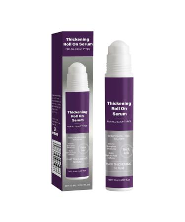 Hair Growth Oil | 15ml Hair Thickening Roll-On | Long-Lasting Scalp Moisturizing Oil - for Straight Curly Damaged Thinning Dry Hair - Travel Daily Salon