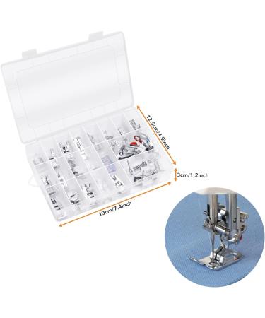 42Pcs Sewing Machine Presser Feet Kit - Manual Included - Compatible with Brother, Babylock, Singer, Elna, Toyota, New Home, Simplicity, Necchi, Kenmore - For Low Shank Machines - Buy Online on GoSupps.com