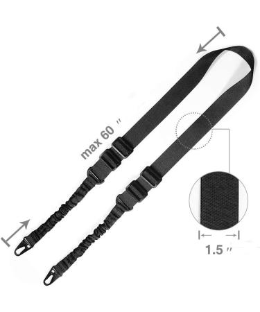 CVLIFE Two Points Rifle Sling - Adjustable Length Traditional Sling with Metal Hook - Black - Buy Online on GoSupps.com