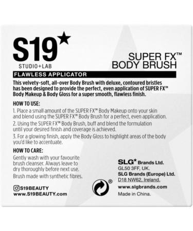 S19 SUPER FX Body Brush - Body Makeup & Gloss Applicator Professional Finish Soft & Velvety Bristles - Buy Online on GoSupps.com
