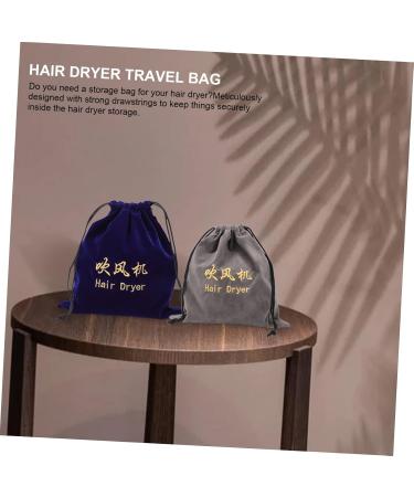 Beatifufu 2pcs Storage Bag Hairdryer Bag Portable Hair Dryer Drawstring Pouch Home Hair Dryer Bag Mini Velvet - Buy Online on GoSupps.com