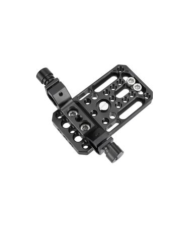 SZRIG Universal Camera Baseplate Integrated with 15mm Dual Rod Clamp for Shoulder Support Rig Tripod