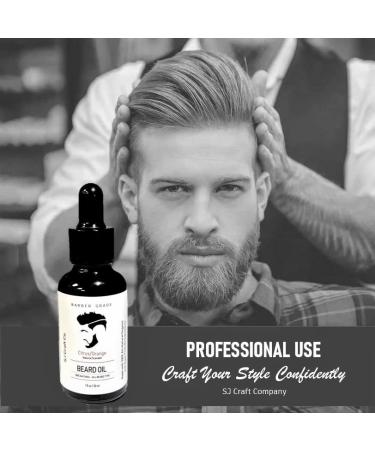 Natural Beard Oil & Mustache Oil - Citrus Orange - Quick Absorption - 1oz Leave-in Conditioner - All-Natural Scented Formula - International Shipping - Buy Online on GoSupps.com