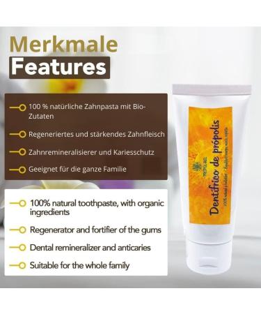 Natural Fluoride-Free Toothpaste 100g with Propolis for Gum Regeneration & Tooth Remineralization - Anti-Caries Solution - Buy Online on GoSupps.com