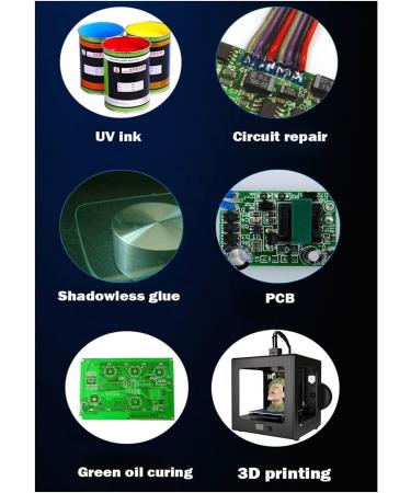 VAESHOWX High-Power UV Curing Lamp 365nm 395nm 405nm for Ink Screen Printing UV Colloid Varnish Shadowless Glue Crystal Glue Bonding (Color : 365nm Size : 1) 1 365nm - Buy Online on GoSupps.com