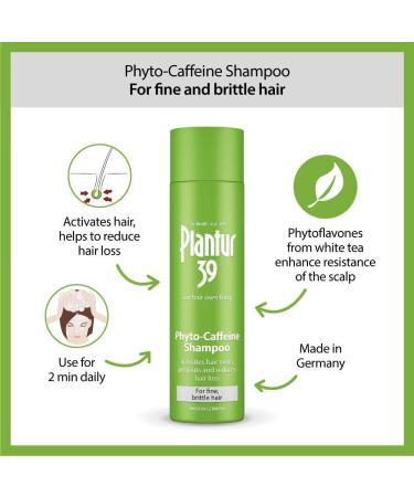  Plantur 39 Plantur 39 Phyto-Caffeine Shampoo 1 x 250 ml | Plantur 39 Caffeine Shampoo Prevents Women Prevents and Reduces Falling Fine and Brittle Hair - Buy Online on GoSupps.com