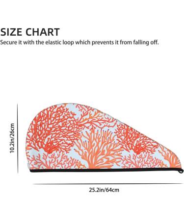 Corals Microfiber Hair Towel | Soft Super Absorbent Hair Wrap for Women | Quick Dry Coral Velvet Cap for Long Curly & Thick Hair - Buy Online on GoSupps.com