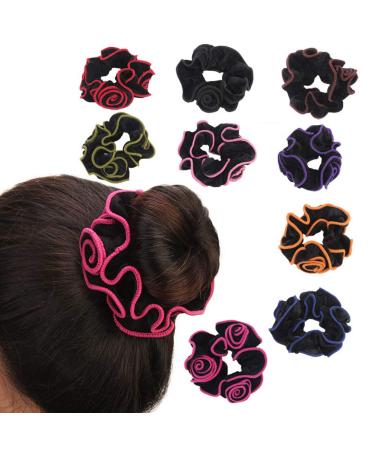 LOVEF 10 Pcs Premium Korean Velvet Hair Scrunchies - Hair Bands for Women/Girls - Hair Accessories - Buy Online on GoSupps.com