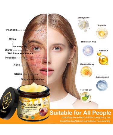 Daasry Bee Venom Skin Restoration Cream Bee Venom Skin Treatment Cream Bee Venom Wrinkle Removal cream for All skin Types (1) - Buy Online on GoSupps.com
