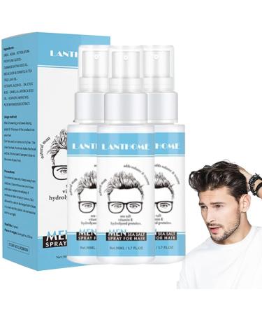 Men's Sea Salt Spray Mens Beach Hair Spray Sea Salt Spray Sea Salt Spray For Hair Men Quick Texturizing Hair Styling Volume Spray Creates Waves&Textures With A Matt Finish Lifts Texturizes Hair (3PC)