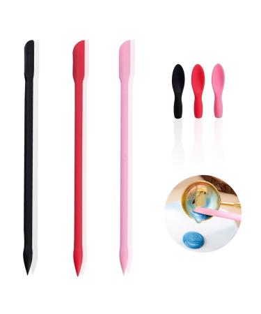 Spatula cosmetics reusable make -up spatula silicone small spatula cosmetic spatula with cosmetic spoon for kitchen beauty lotion resin handmade palette - Buy Online on GoSupps.com