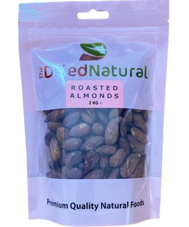 ALMONDS Roasted & Salted Premium Quality 180g 500g 1kg 2kg 5 kg - The Dried Natural (2 KG)