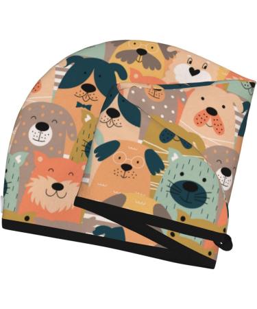 Buy Hair Towel Wrap for Quick Drying | Button Towel Turban in Colorful Dogs Design - Ideal for All Hair Types - Buy Online on GoSupps.com