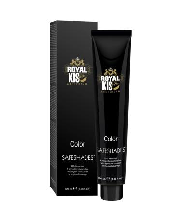 KIS Royal KIS SafeShades - Permanent Hair Colour Cream - 100 ml - 8N - High opacity long-lasting colour and naturally shiny hair - Free from PPD MEA and Resorcinol
