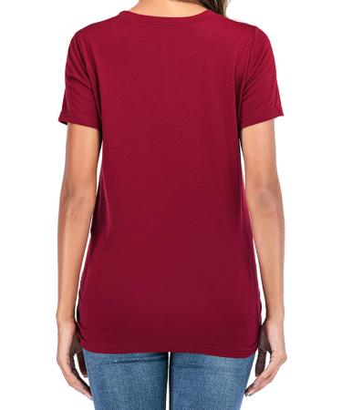 Maternity Tee: Funny Pregnancy T-Shirt for Pregnant Women - Twin Wine Red M - Buy Online on GoSupps.com
