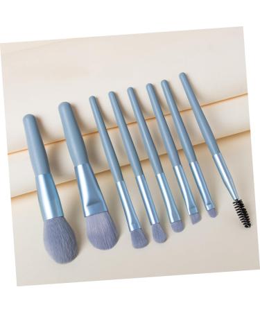 Baluue 8pcs Makeup Brush for Woman Mini Makeup Brushes Eyeshadow Makeup Brushes Facial Kit Wooden Blue 14x1x1cm Blue - Buy Online on GoSupps.com