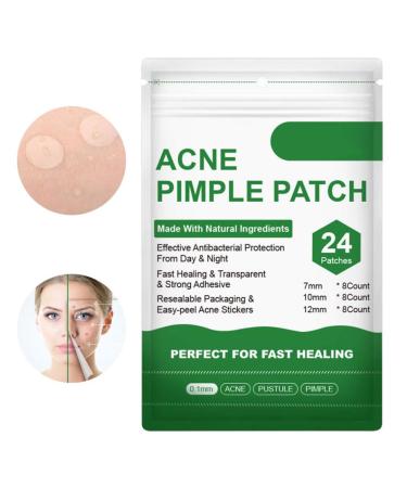Acne Healing Patches - Invisible Skin Treatment Stickers | 24 Pack for Fast Acne Relief - Buy Online on GoSupps.com