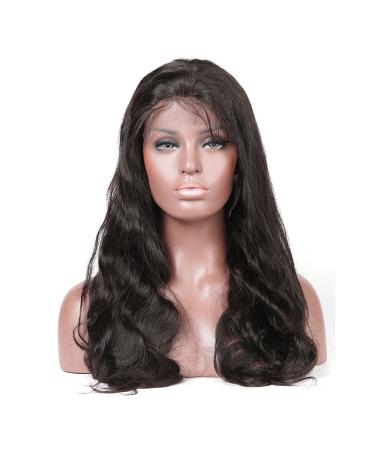 Mila Brazilian Virgin Hair Body Wave Glueless Lace Wig - 100% Real Hair Natural Black 1B 18 Inch Full Lace Wig for Ultimate Style & Comfort - Buy Online on GoSupps.com