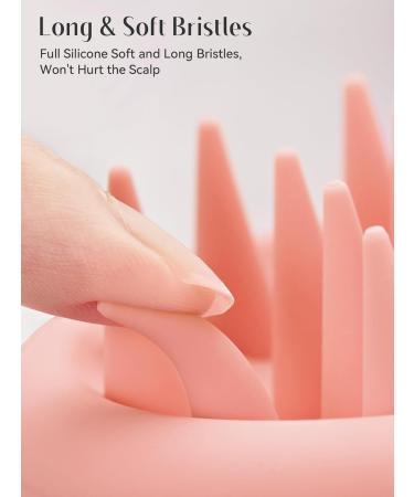 Heeta Scalp Massage Brush - Soft Silicone Hair Massage Brush for Wet & Dry Hair - Pink 08 Shampoo Brush - Buy Online on GoSupps.com