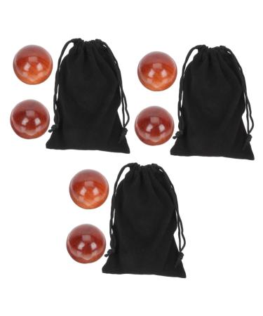 Healvian 6 STK Health Ball made of wood Handballs Muscle Roll Bawn Balls Exercise Practice Chinese Meditation Bays Practical Massage Balls Playing Hand Type Fitness