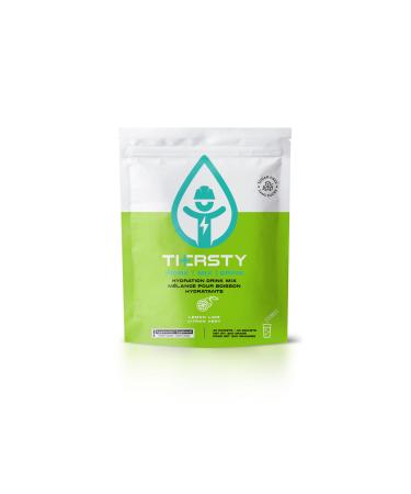 Thersty Electrolyte Powder ZERO Sugar Electrolyte Packets Designed for Rapid Hydration. All Natural Ingredients and Trusted by the World s most Demanding Insustries 40 Servings - Lemon Lime