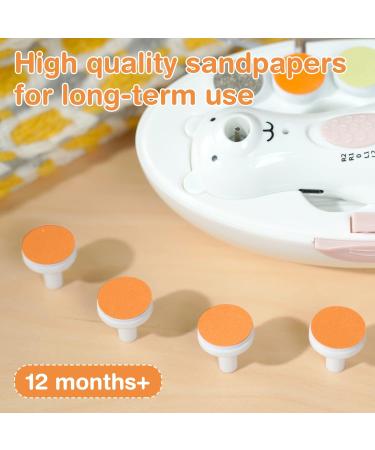 haakaa Electric Nail Trimmer Replacement Pads Baby Nail Trimmer Heads for Standard Baby Nail File Suitable for 12 Months+ Orange - Buy Online on GoSupps.com