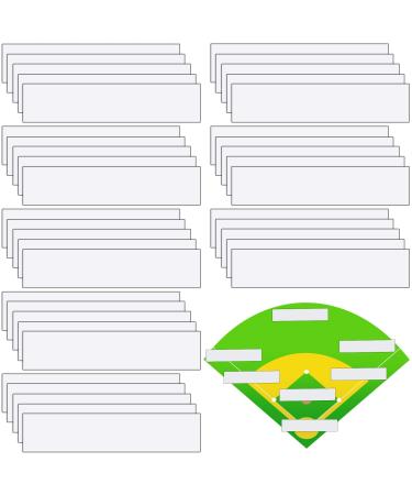 120 Pcs 0.625 x 2.25 Inch Magnetic Name Lineup Board Tabs White Replacement Name Strips Magnetic Baseball Lineup Board Dry Erase Softball Lineup Board for Dugout for Coach Field Position Magnets