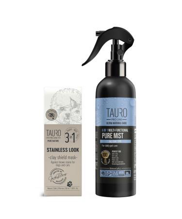 Tauro Proline Clear-eye solving set 6in1 Multifunctional Pure Mist Spray Stainless Look Tonmask Tearing stain remover and eye cleaning Eye Care Ears Care for the eyes of all dogs and cats - Buy Online on GoSupps.com
