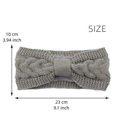 Buy Women's Winter Headbands - 3 Pack Elastic Ear Warmers - Milk White Black & Light Gray Hair Bands - Buy Online on GoSupps.com