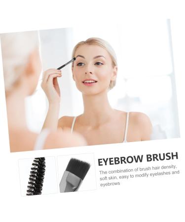 Angled Makeup Brush Set - 6pcs Eyebrow & Mascara Brushes - Dual Ended Applicators - 16x1cm Black - International Shipping - Buy Online on GoSupps.com