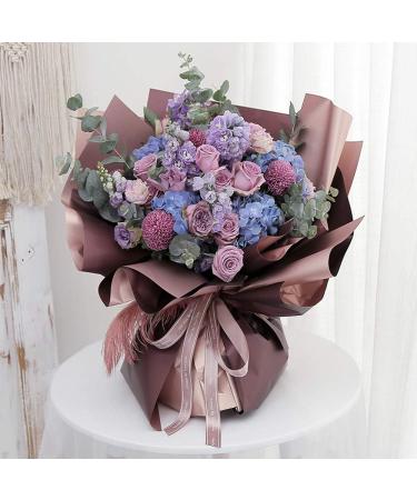 Korean Rose Gold Double Sided Flower Wrapping Paper - 20 Sheets (Champagne) | BBJ Wraps Flower Packaging Paper Bouquet - Florist Supplies - Buy Online on GoSupps.com