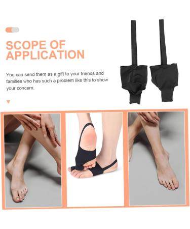 Hallux Valgus Sleeve & Toe Straighteners Set - Bunion Protector & Hammer Toe Straightener - Black 9x6.8cm - Buy Online on GoSupps.com