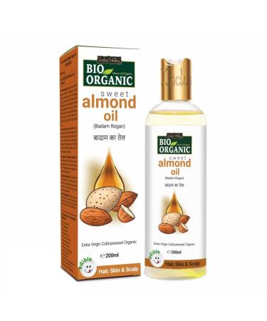 Indus Valley Remedies Pure Natural ColdPressed Sweet Almond Oil for Hair & Skin (No Mineral Oil & Sulphate) 200ml