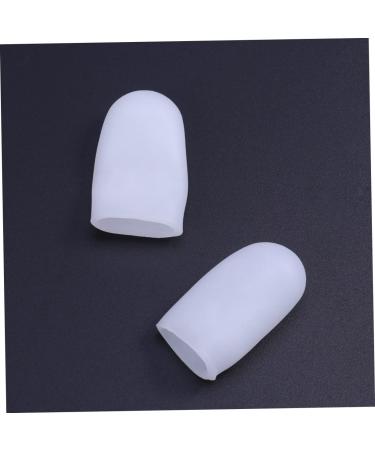 Buy Minkissy 2 PC Toe Caps - Toe Sleeve & Corn Protectors White Size 2 | Comfortable Foot Care for All - Buy Online on GoSupps.com
