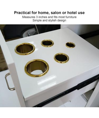 Stainless Steel Hair Dryer Holder Insert | Durable Hairdryer Stand & Organizer for Salons Hotels & Home - Gold - Buy Online on GoSupps.com