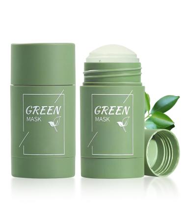 FOCUSUN Green Mask Clay Stick Green Tea Purifying Clay Stick Mask Deep Cleansing Anti-Acne Mask Fine Solid Mask Moisturizing Nourishing Skin