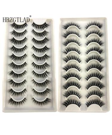 10 Pairs Natural 3D Mink False Eyelashes - Long Makeup & Eyelash Extension | International Shipping Available - Buy Online on GoSupps.com
