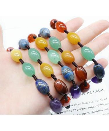 Crystal Decoration 7 Stone Bracelet Reiki Crystal Natural Gemstone Braided Rope JZIGTDEM - Buy Online on GoSupps.com