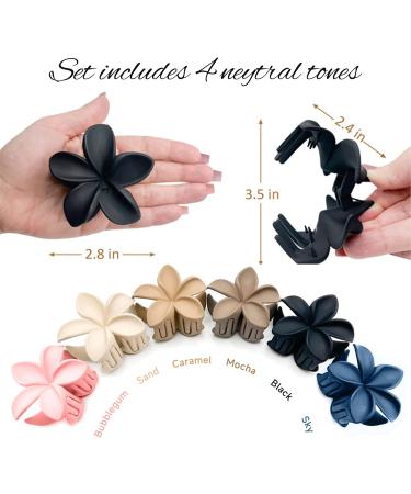 6 PCS Flower Hair Claw Clips Nonslip Matte Hair Clips for Women Thick Hair to Thin Hair Styling Accessories Cute Claw Clips Hair Clip - Buy Online on GoSupps.com