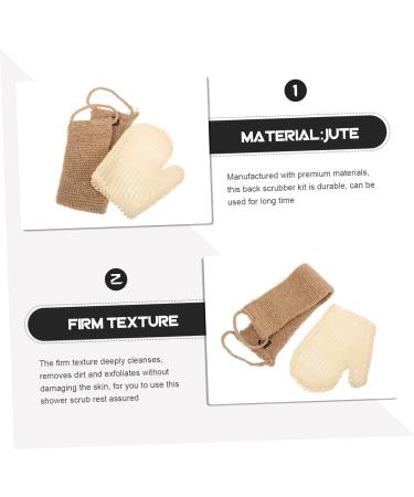 POPETPOP 1 Set Sisal Bath Set Bath Towel Foaming Bath Glove Back Scrubber Loofah Shower Gloves Body Scrub Towel Shower Scrub Bath Scrubber Towel Shower Towel Washer Man Exfoliating Jute - Buy Online on GoSupps.com