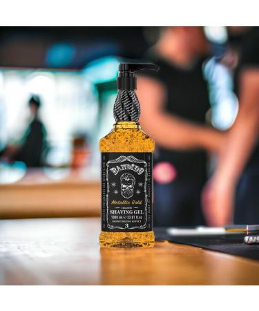 Bandido Shaving Gel for Men - 1000ml Non-Foaming Precision Shave Metallic Gold - Perfect for Beard Contours | International Shipping - Buy Online on GoSupps.com